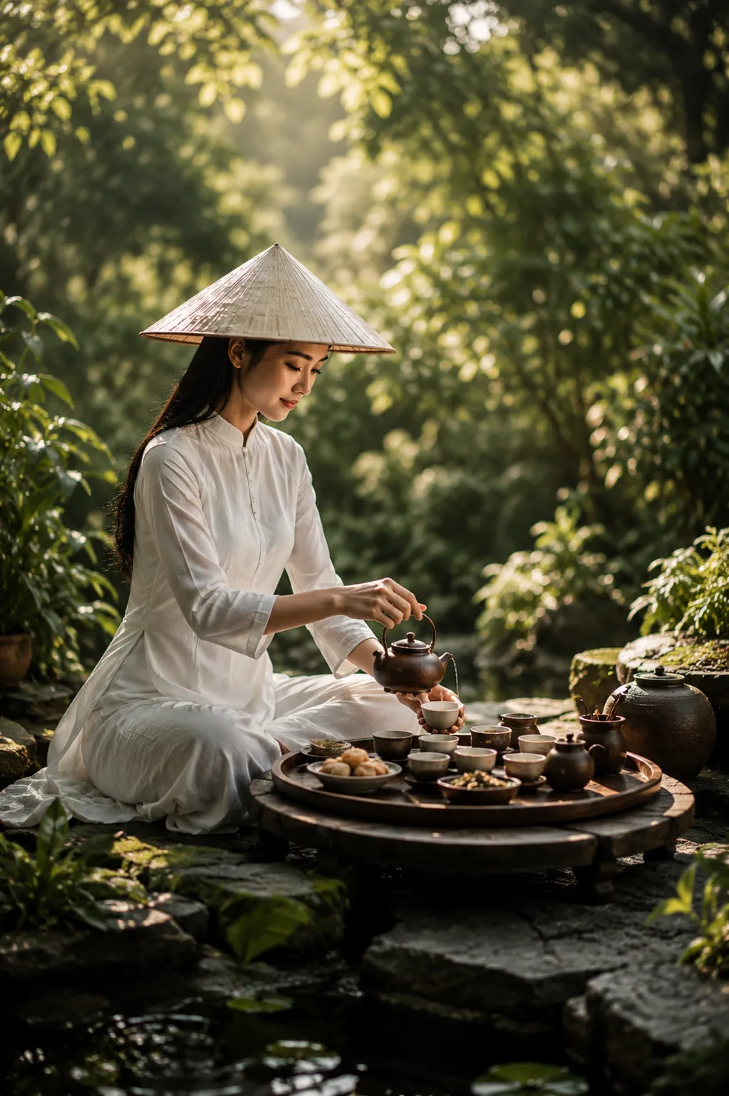 Thưởng trà một mình